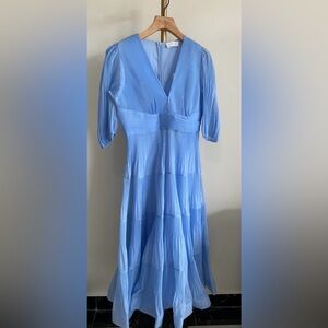 Zimmerman plisse taffeta midi dress